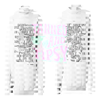 Tanned And Tipsy Beach Summer Vacation Sweatshirt - Monsterry