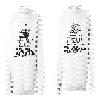Team Emma Crown Motif Symbol Sweatshirt - Monsterry