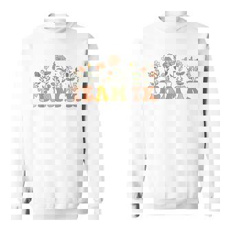 Team TK Wildflower Retro Teacher Daisy Colorful Back School Sweatshirt - Monsterry