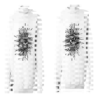 Vintage All-Seeing Eye – Mystical Symbol Sweatshirt - Monsterry