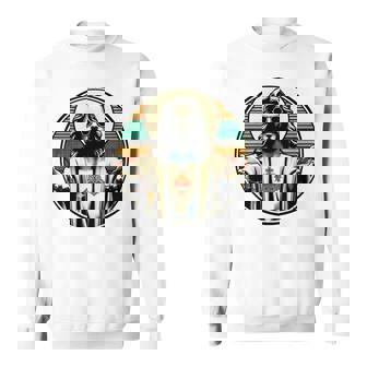 Vintage Buddy A Christ Cool Jesús Con Gafas De Sol Religión Manga Larga Camisa de entrenamiento - Regaloses