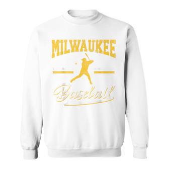 Vintage Home Run Milwaukee Baseball Sweatshirt - Thegiftio UK