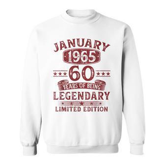 Vintage January 1965 60Th Birthday Sweatshirt - Geschenkecke