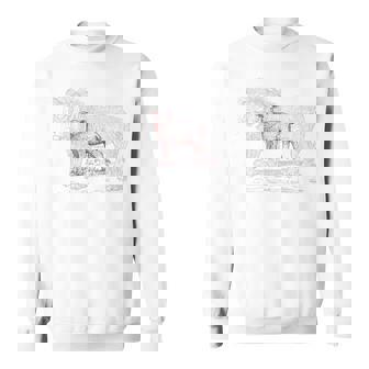 Vintage The Lion And The Lamb Sketch Sweatshirt - Monsterry