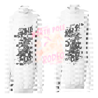 Vintage North Pole Rodeo Cowboy Santa Country Christmas Sweatshirt - Monsterry