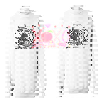 XO-XO Apple Pencils & Hearts Teacher Valentines Day Sweatshirt - Monsterry