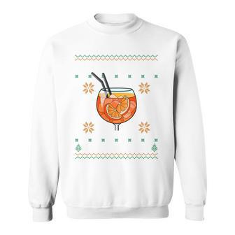 They See Me Aperollin' X Merry Spritzmas Xmas Christmas Long-Sleeved Sweatshirt - Geschenkecke