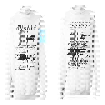 You've Got To Know When To Hold'em Retro Cow Lover Sweatshirt - Monsterry