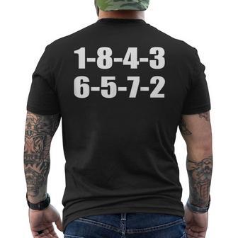 1-8-4-3-6-5-7-2 Firing Order Small Block Engine V8 Big Block Men's Back Print T-Shirt - Monsterry
