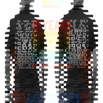 10 Años De Cumpleaños Décimo Aniversario Regalo De Cumpleaños Camiseta Hombre Estampado Espalda - Regaloses