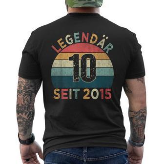 10 Geburtstag Legendär Seit 2015 Jahrgang 10 Jahre Alt T-Shirt mit Rückendruck - Geschenkecke