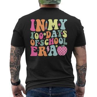 In My 100 Days Of School Era Retro Disco 100Th Day Of School Men's T-shirt Back Print - Thegiftio UK