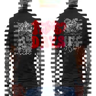 100 Days Of School Retro Disco Hearts 100Th Day Of School Men's T-shirt Back Print - Thegiftio UK