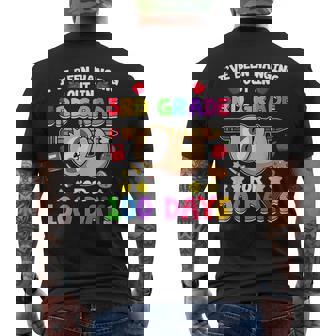 100th Day Of School Sloth Shirt 3rd Grade 100 Days School Men's Back Print T-Shirt - Monsterry