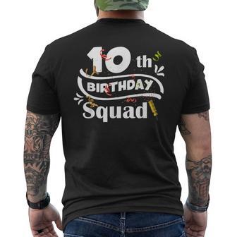 10Th Birthday Squad B-Day 10 Year Old Birthday Family Men's T-shirt Back Print - Thegiftio UK