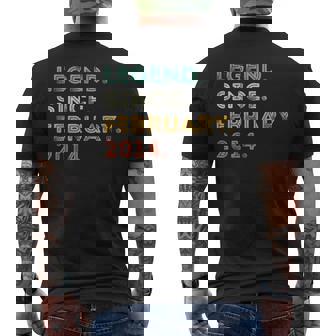 11 Years Old Legend Since February 2014 11Th Birthday Men's T-shirt Back Print - Thegiftio UK
