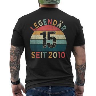 15Th Birthday Legendary Since 2010Intage 15 Years Old T-Shirt mit Rückendruck - Geschenkecke