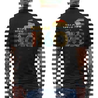 1960 Vintage Sunset Men's T-shirt Back Print | Mazezy