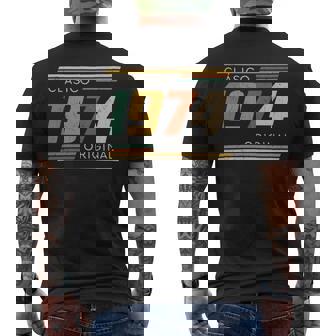 1974 Clasico Original Año De Nacimiento Camiseta Hombre Estampado Espalda - Regaloses