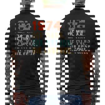 1974 Der Mann Der Mythos Die Legende T-Shirt mit Rückendruck - Geschenkecke
