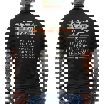 1974 The Man The Myth The Legend Men's T-shirt Back Print | Mazezy