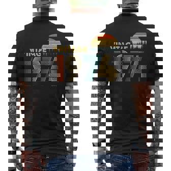 1974 Vintage Sunset Men's T-shirt Back Print | Mazezy
