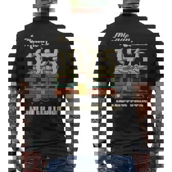 1975 Camping Caravan Vintage Men's T-shirt Back Print | Mazezy