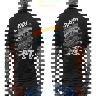 1975 Original Classic Cassette Men's T-shirt Back Print | Mazezy
