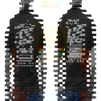 1975 Vintage Cassette Men's T-shirt Back Print | Mazezy