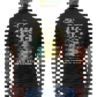1975 Vintage Drum Set Men's T-shirt Back Print | Mazezy
