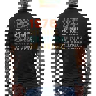 1976 Der Mann Der Mythos Die Legende T-Shirt mit Rückendruck - Geschenkecke