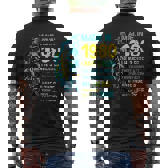1980 I Have 3 Sides Men's T-shirt Back Print | Mazezy