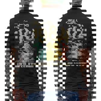 1984 Vintage Drum Set Men's T-shirt Back Print | Mazezy