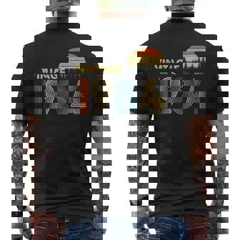 1984 Vintage Sunset Men's T-shirt Back Print | Mazezy