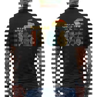 1986 Vintage Sunset Men's T-shirt Back Print | Mazezy