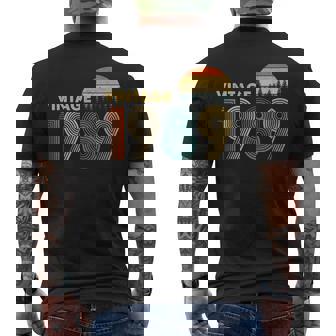 1989 Vintage Sunset Men's T-shirt Back Print | Mazezy