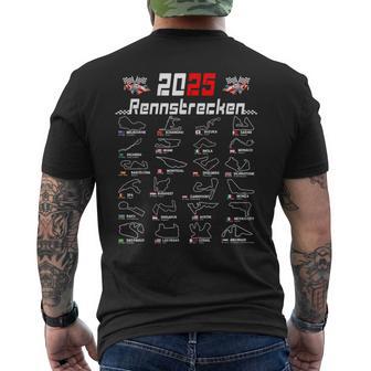 2025 Race Track Graphic For Motorsport Fans T-Shirt mit Rückendruck - Geschenkecke