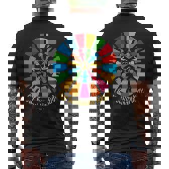 2030 Our Sustainable Future Peace Global Goals Motivational Men's Back Print T-Shirt - Monsterry