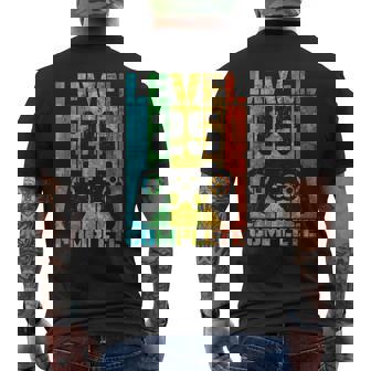 25 Geburtstag Geschenk Mann Gamer Level Complete 25 Jahre T-Shirt mit Rückendruck - Geschenkecke