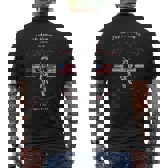 250Th Anniversary Battle Of Lexington & Concord Vintage Men's T-shirt Back Print - Monsterry