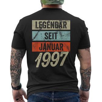 25Th Birthday Man 25 Years Legendary Since January 1997 T-Shirt mit Rückendruck - Geschenkecke