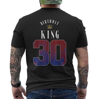 30Th Birthday King Crown 30 Years Bday For Men T-Shirt mit Rückendruck - Geschenkecke