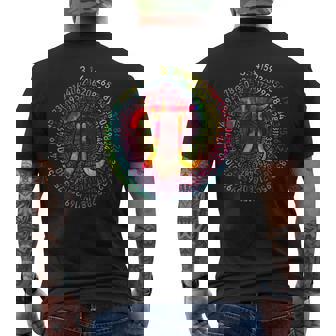 314 Pi Number Tie Dye Symbol Pi Day Math Teachers Students Men's T-shirt Back Print - Monsterry
