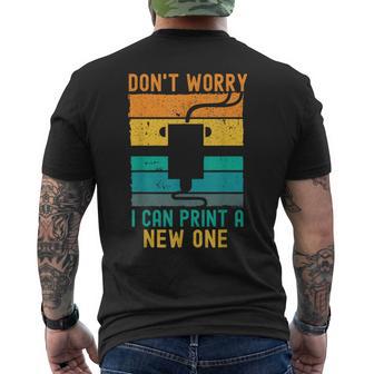 3D Printer Vintage Retro Present Idea For Geeks 3D Printing Men's T-shirt Back Print - Thegiftio UK