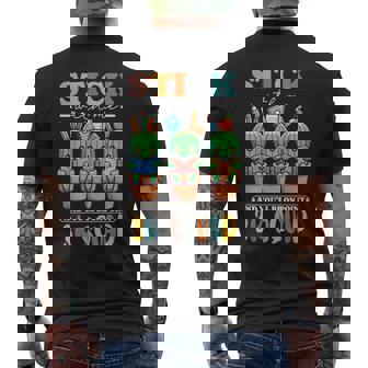 3K Squad Cactus 3K Teacher Threes Preschool School Pre-K Men's Back Print T-Shirt - Monsterry