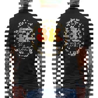 3K Teacher Squad & Team Threes Crew PreK Elementary Crew Men's Back Print T-Shirt - Monsterry