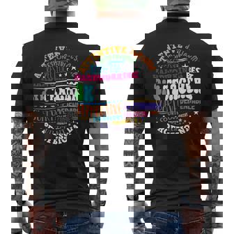 3K Teacher Squad Twos Threes Squad PreK Elementary Men's Back Print T-Shirt - Monsterry