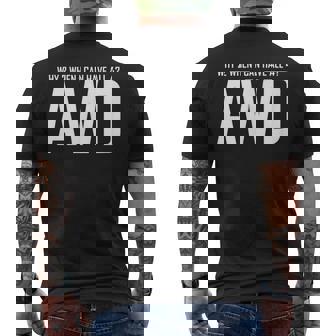 All 4 AWD For All-Wheel Drive Car Fans Men's Back Print T-Shirt - Monsterry