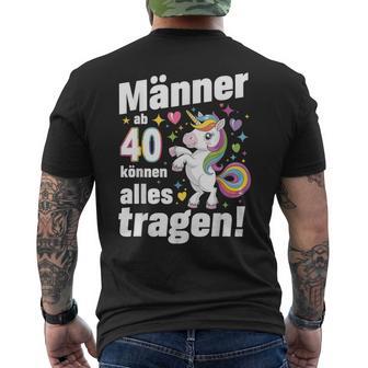 40 Geburtstag Mann Männer Ab 40 Sprüche 40 Geb Deko T-Shirt mit Rückendruck - Geschenkecke