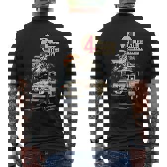 40 Series Cruiser Mountain Offroad 4 Wheel Drive 4wd FJ Men's Back Print T-Shirt - Monsterry